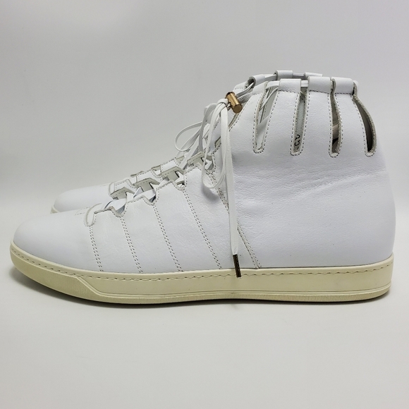 Woollier The Royal 021/350 White Lace Up High Top Sneakers Size 43
